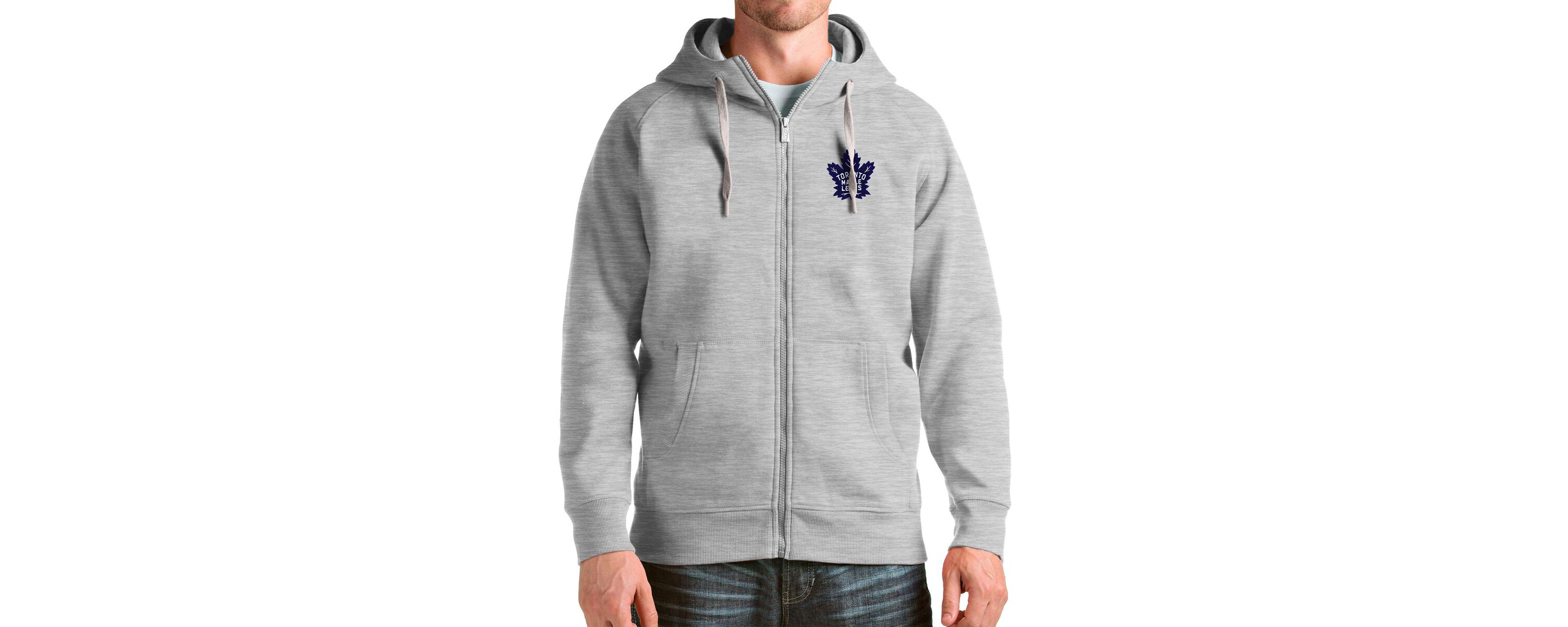 NHL Heathered Toronto Maple Leafs Logo Victory Full-Zip Hoodie