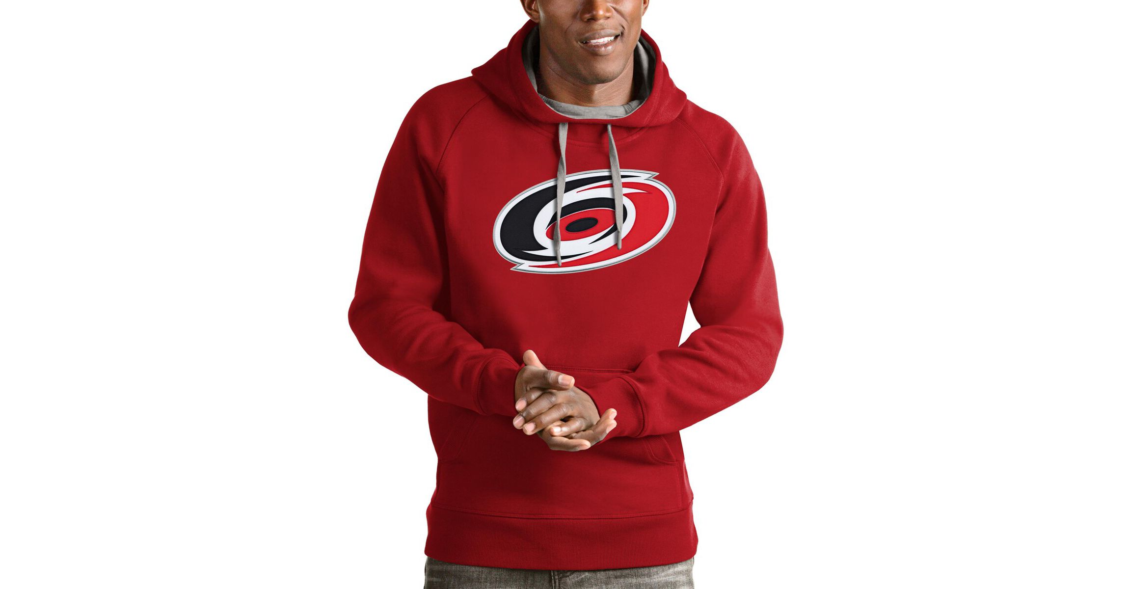 NHL Carolina Hurricanes Logo Victory Pullover Hoodie