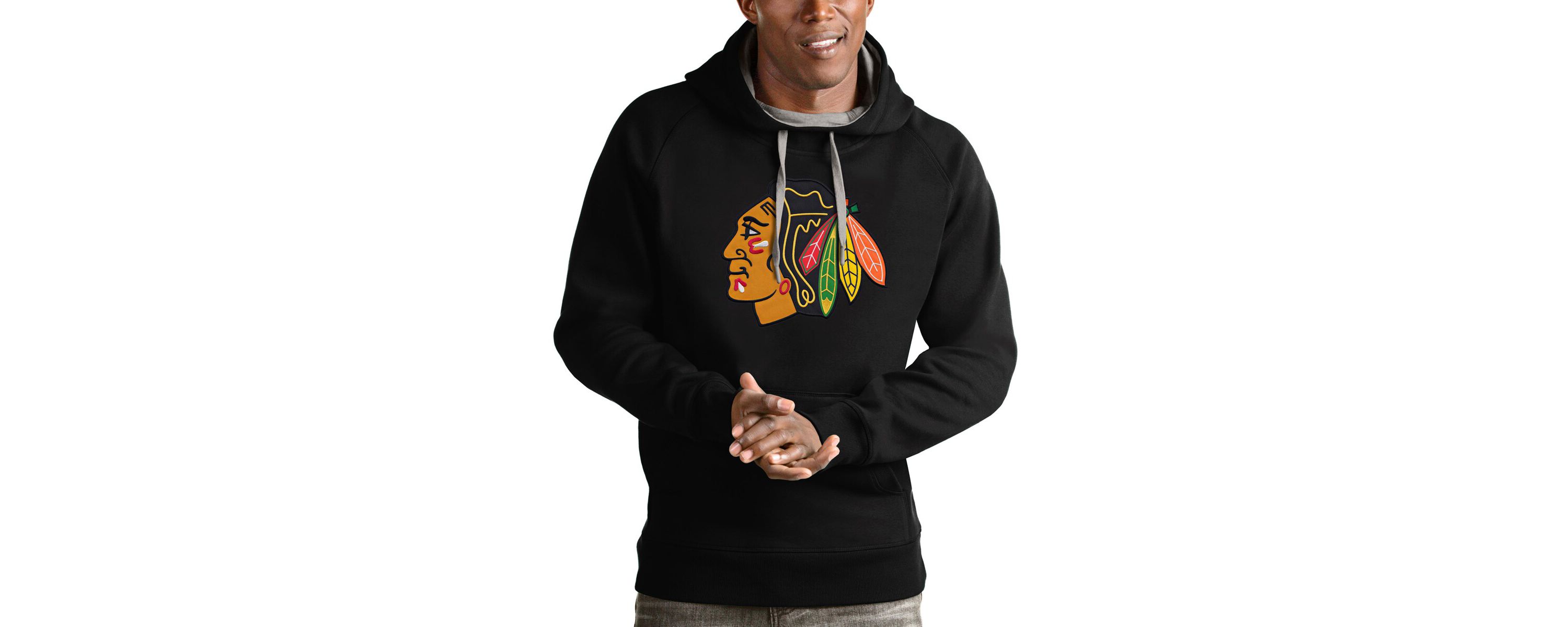 NHL Chicago Blackhawks Logo Victory Pullover Hoodie