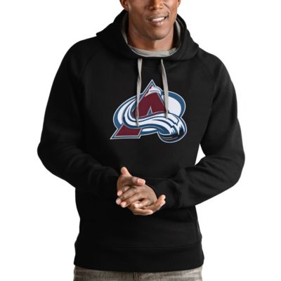 Antigua Men's NHL Colorado Avalanche Logo Victory Pullover Hoodie, Black, Large