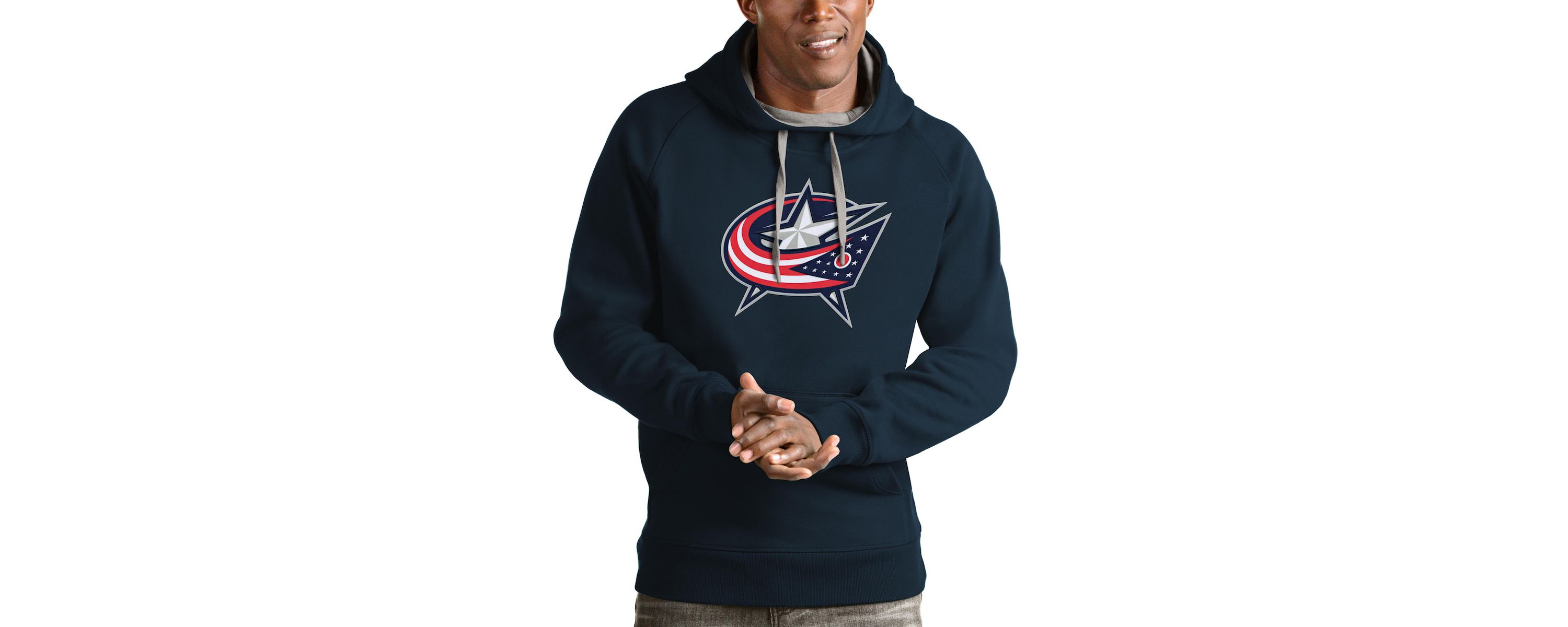 NHL Columbus Jackets Logo Victory Pullover Hoodie