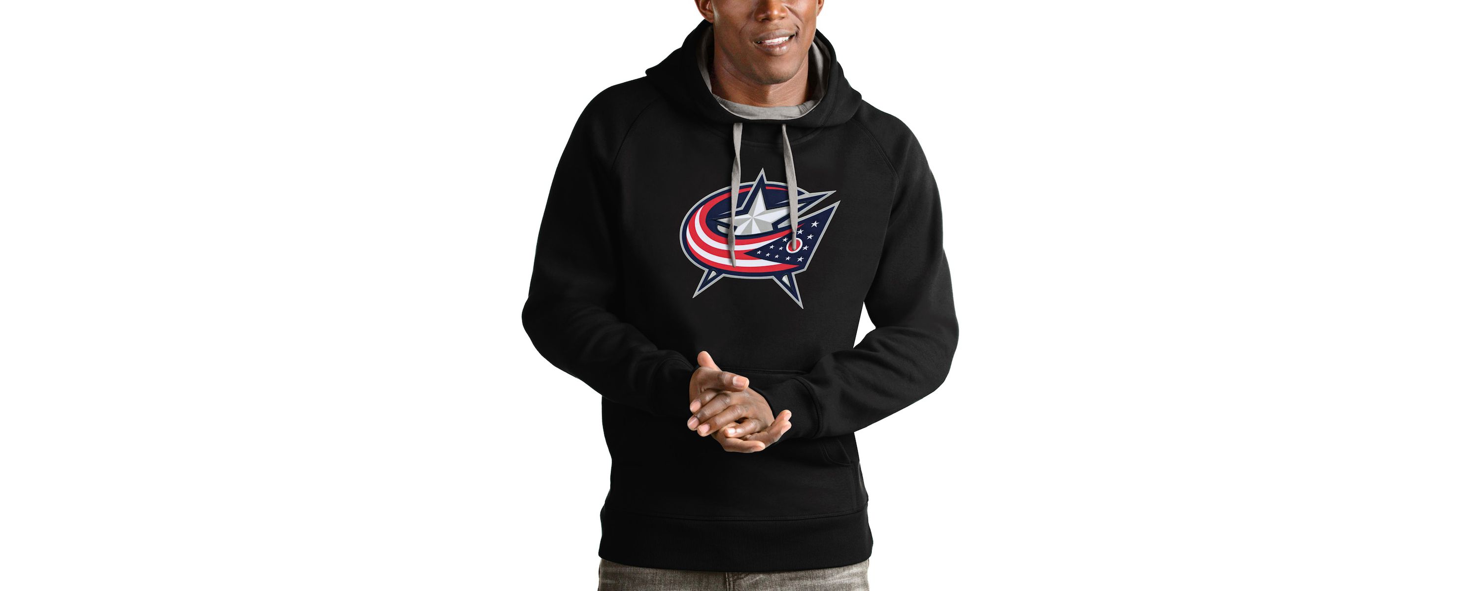 NHL Columbus Jackets Logo Victory Pullover Hoodie