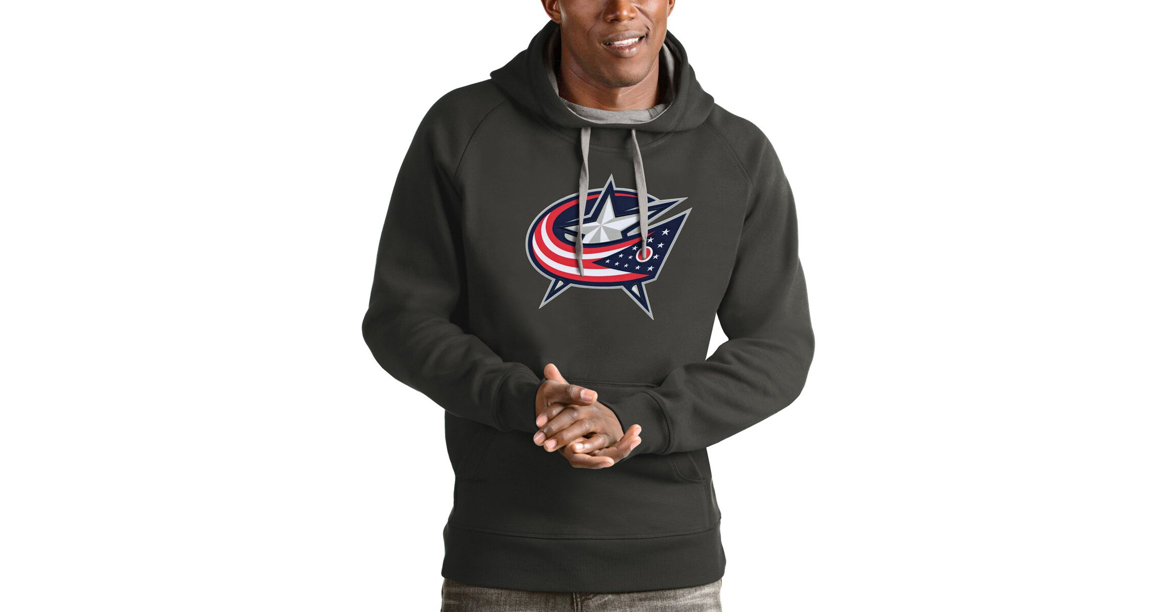 NHL Columbus Jackets Logo Victory Pullover Hoodie