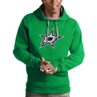 Antigua Men's NHL Kelly Dallas Stars Logo Victory Pullover Hoodie, Green, 2XL