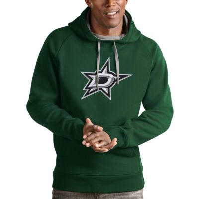Antigua Men's NHL Hunter Dallas Stars Logo Victory Pullover Hoodie, Green, 3XL