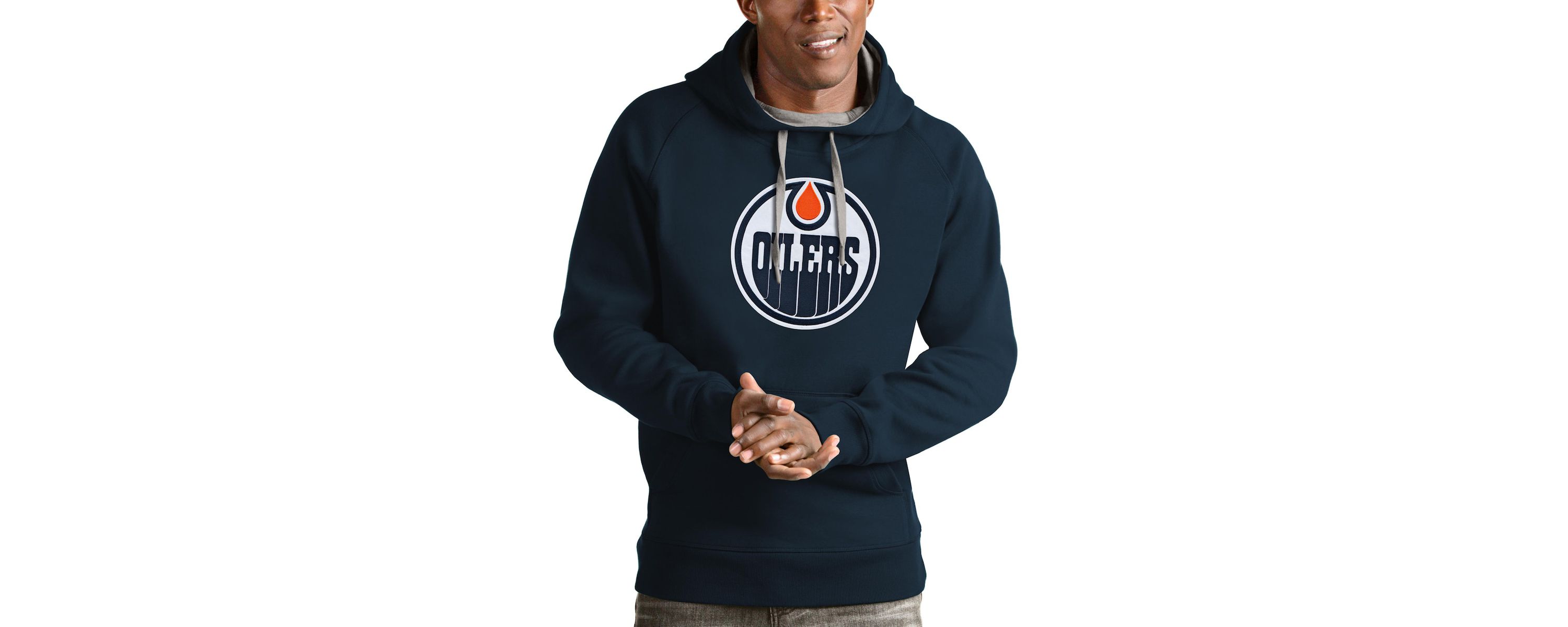 NHL Edmonton Oilers Logo Victory Pullover Hoodie