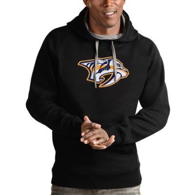 Antigua Men's NHL Nashville Predators Logo Victory Pullover Hoodie, Black, 5XL