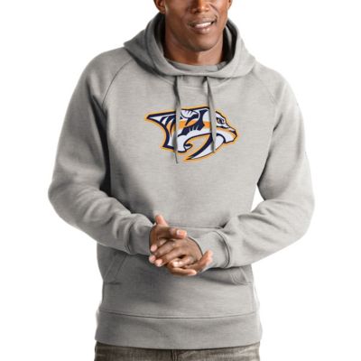 Antigua Men's NHL ed Nashville Predators Logo Victory Pullover Hoodie, Gray, 2XL