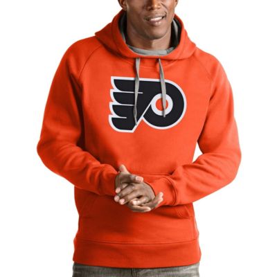Antigua Men's NHL Philadelphia Flyers Logo Victory Pullover Hoodie, Orange, 3XL