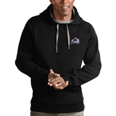 Antigua Men's NHL Colorado Avalanche Victory Pullover Hoodie, Black, Large