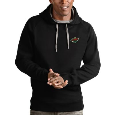 Antigua Men's NHL Minnesota Wild Team Victory Pullover Hoodie, Black, 4XL