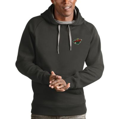 Antigua Men's NHL Minnesota Wild Victory Pullover Hoodie, Grey, XL