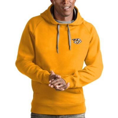 Antigua Men's NHL Nashville Predators Victory Pullover Hoodie, Gold, Medium