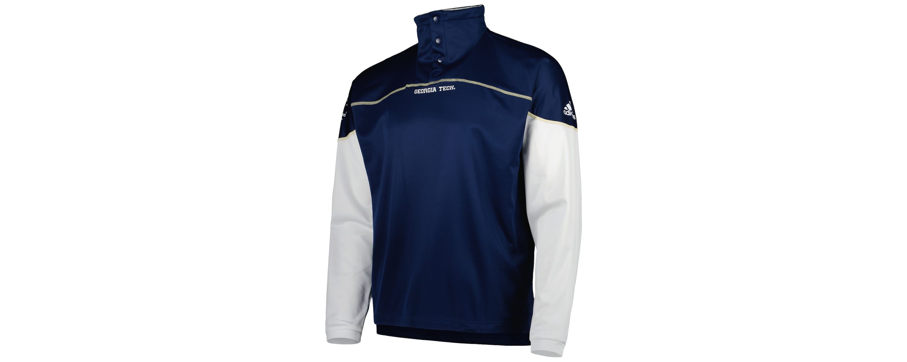 Georgia Tech Yellow Jackets NCAA Georgia Tech Jackets AEROREADY Knit Quarter-Snap Jacket