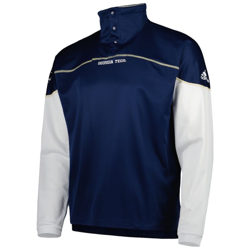Georgia Tech Yellow Jackets NCAA Georgia Tech Jackets AEROREADY Knit Quarter-Snap Jacket