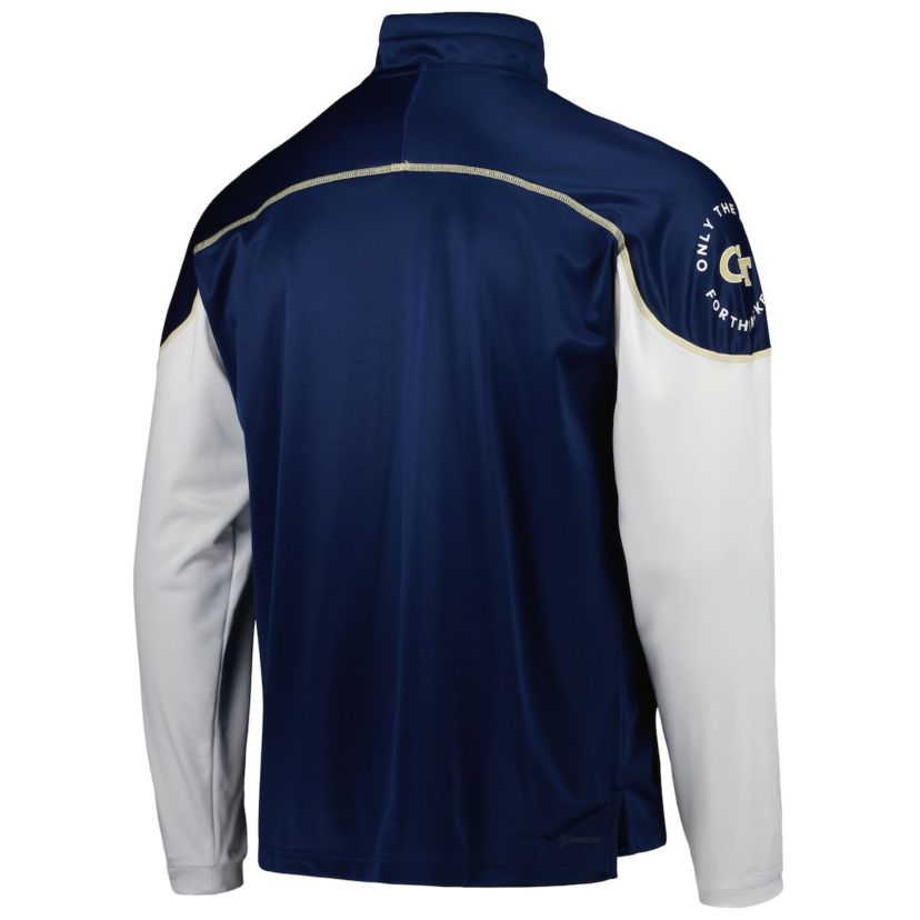 Georgia Tech Yellow Jackets NCAA Georgia Tech Jackets AEROREADY Knit Quarter-Snap Jacket