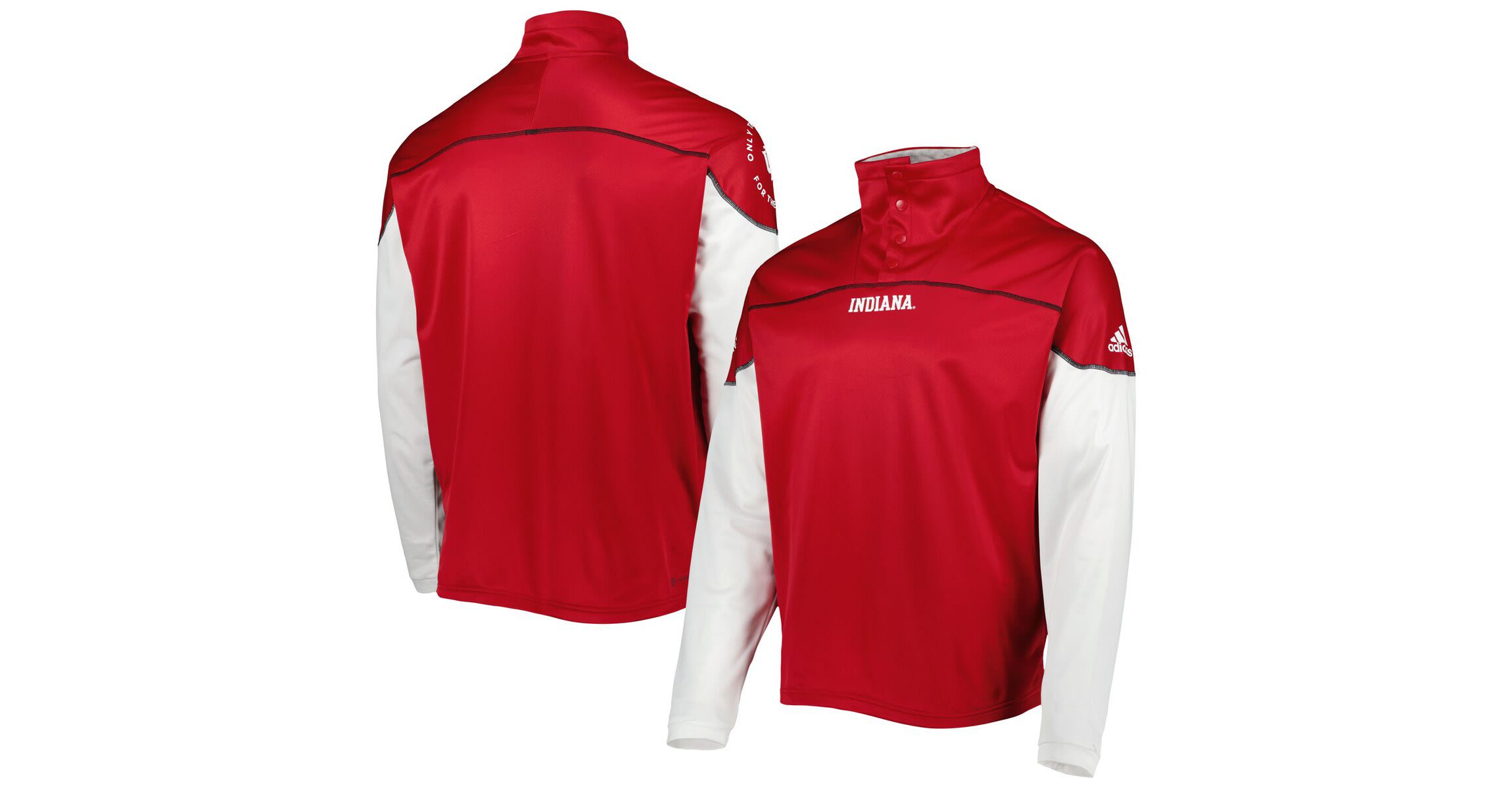 NCAA Indiana Hoosiers AEROREADY Knit Quarter-Snap Jacket