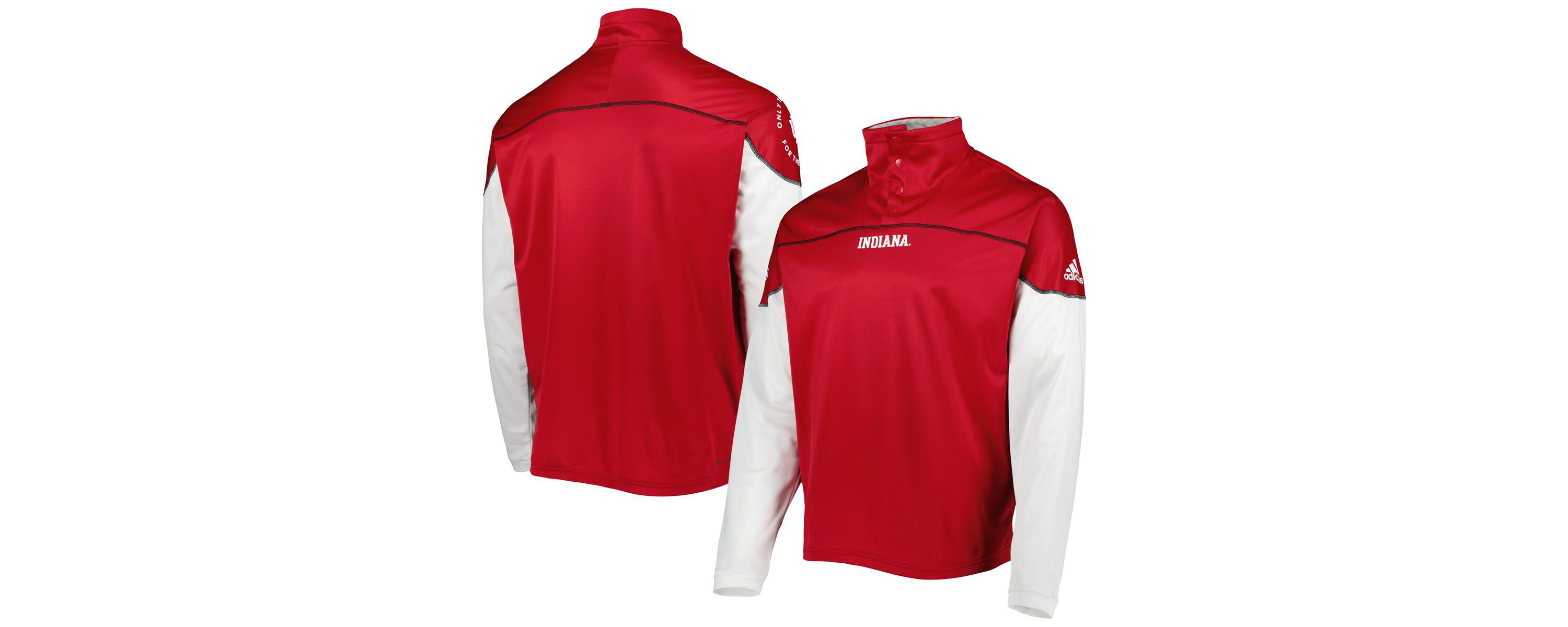 NCAA Indiana Hoosiers AEROREADY Knit Quarter-Snap Jacket