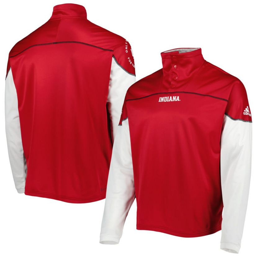 NCAA Indiana Hoosiers AEROREADY Knit Quarter-Snap Jacket