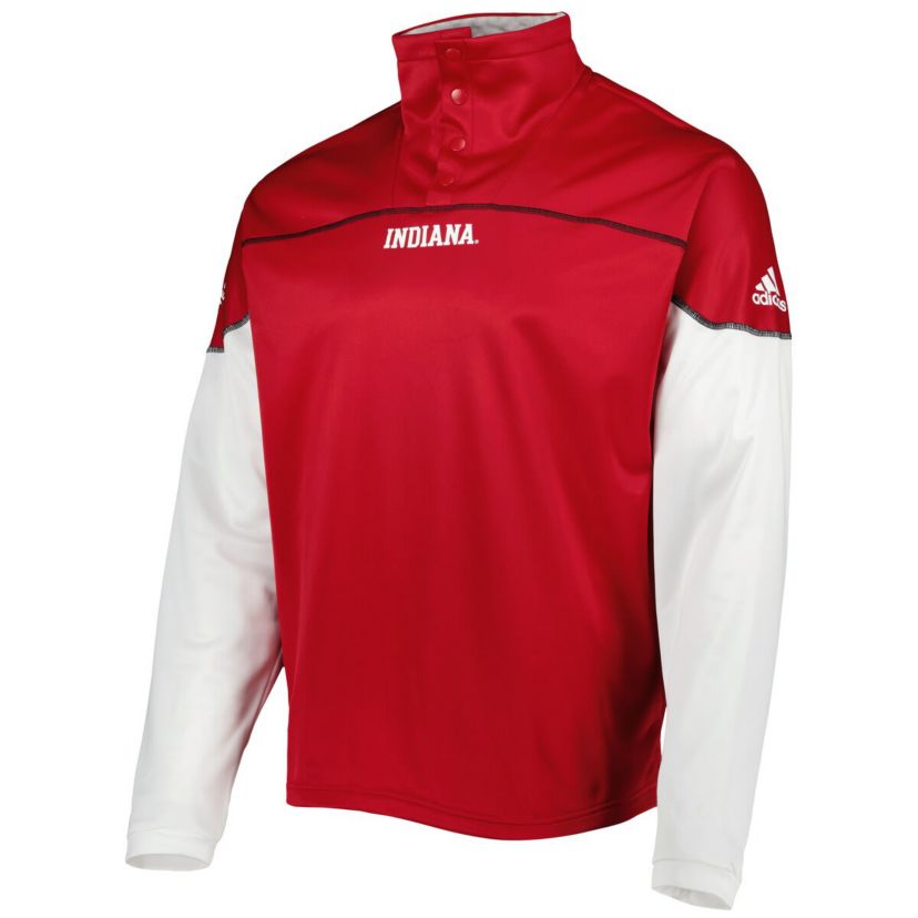 NCAA Indiana Hoosiers AEROREADY Knit Quarter-Snap Jacket
