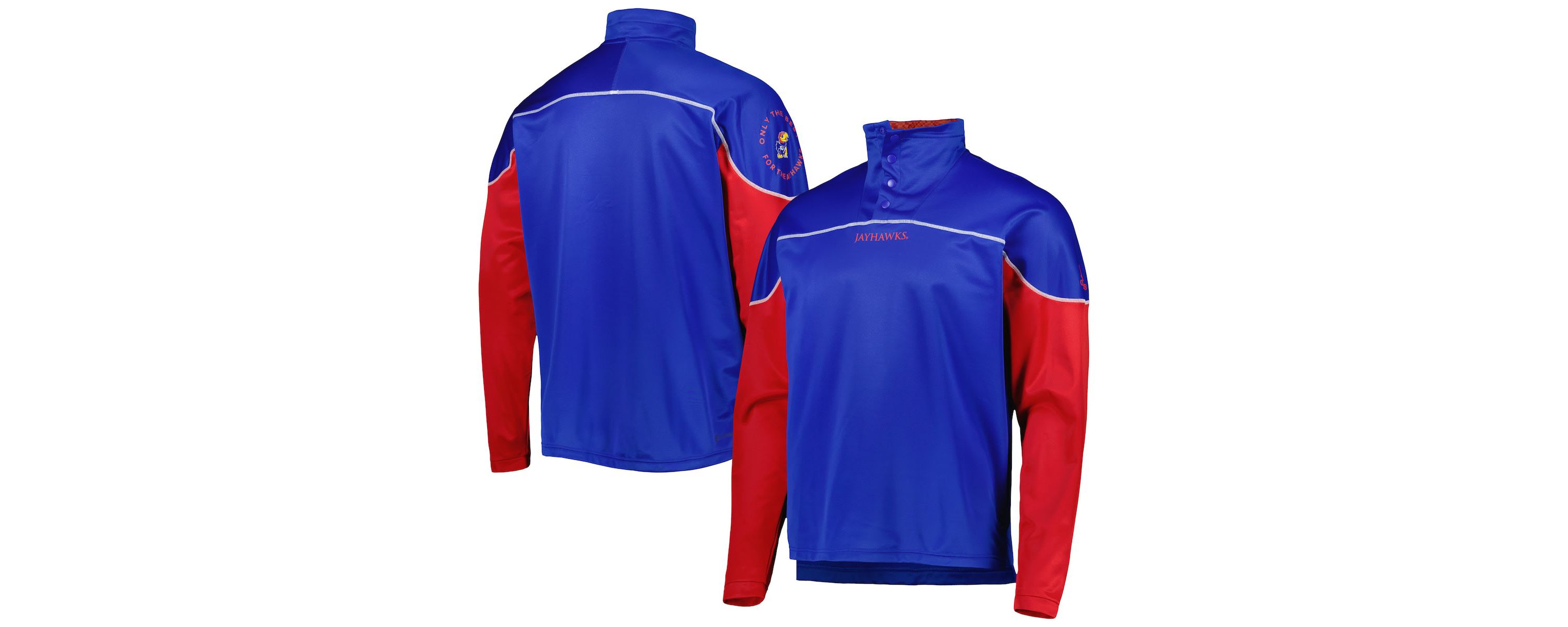 NCAA Kansas Jayhawks AEROREADY Knit Quarter-Snap Jacket