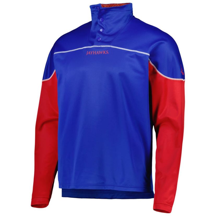 NCAA Kansas Jayhawks AEROREADY Knit Quarter-Snap Jacket