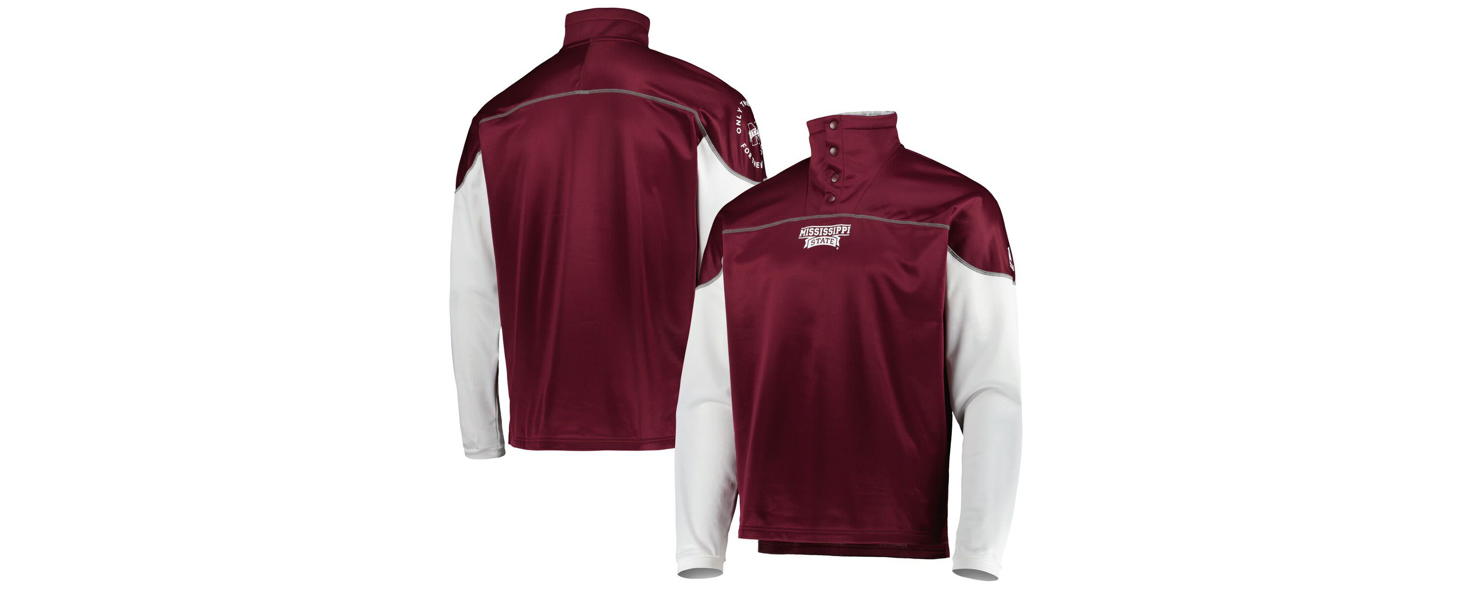 NCAA Mississippi State Bulldogs AEROREADY Knit Quarter-Snap Jacket