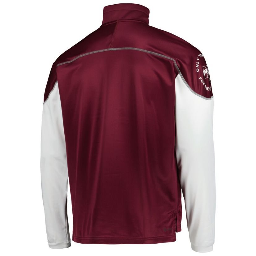 NCAA Mississippi State Bulldogs AEROREADY Knit Quarter-Snap Jacket