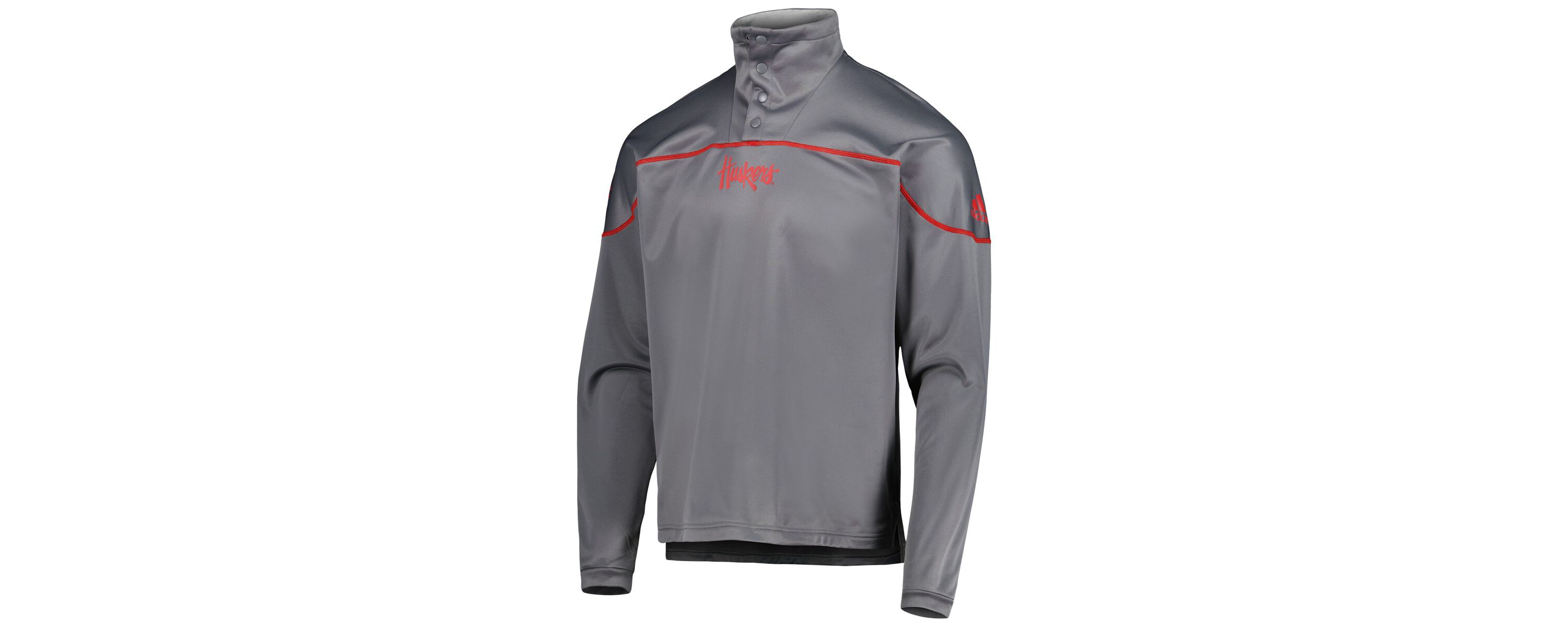 NCAA Nebraska Huskers AEROREADY Knit Quarter-Snap Jacket
