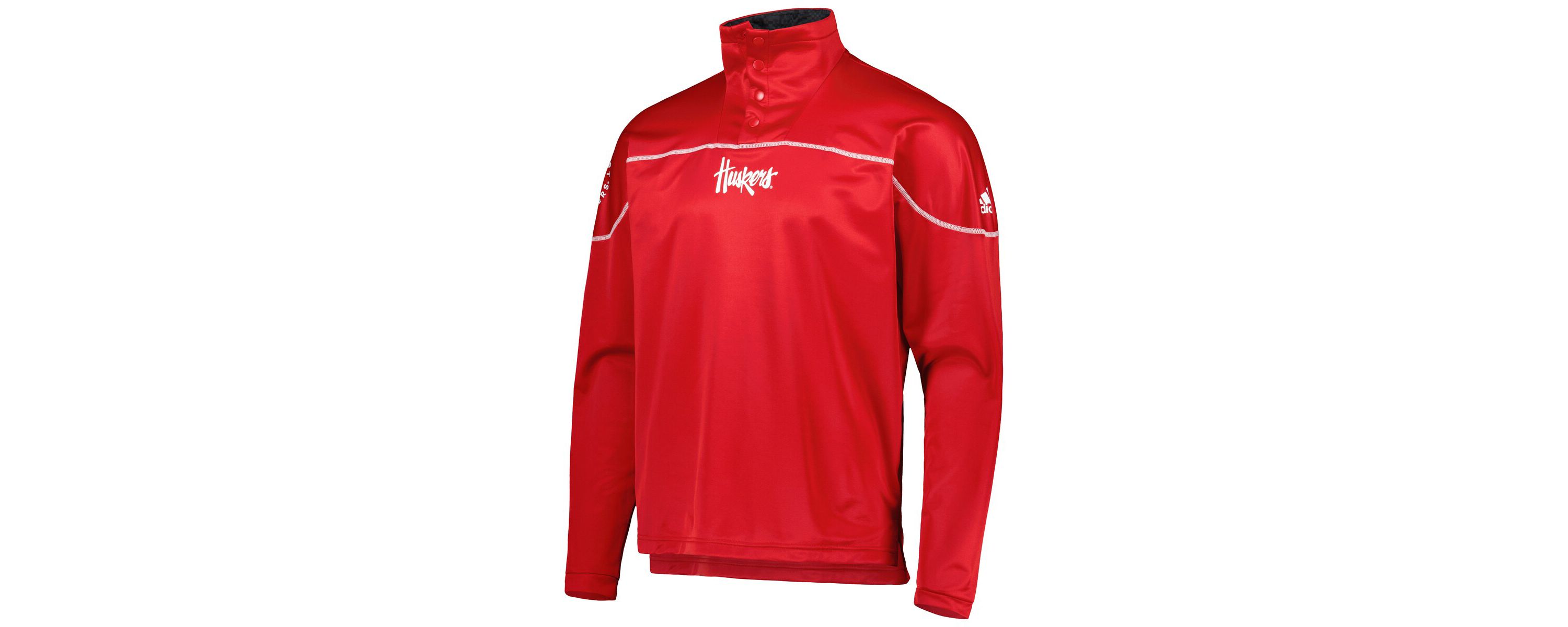 NCAA Nebraska Huskers AEROREADY Knit Quarter-Snap Jacket