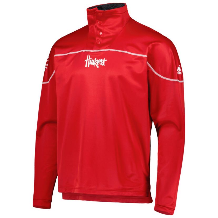 NCAA Nebraska Huskers AEROREADY Knit Quarter-Snap Jacket