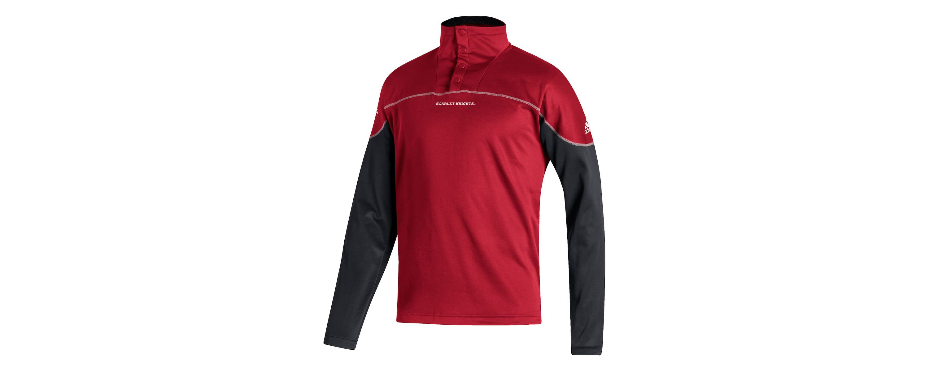 Rutgers Scarlet Knights NCAA Rutgers Knights AEROREADY Knit Quarter-Snap Jacket