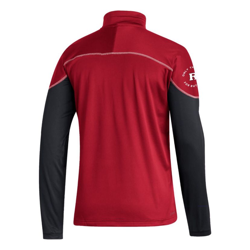 Rutgers Scarlet Knights NCAA Rutgers Knights AEROREADY Knit Quarter-Snap Jacket