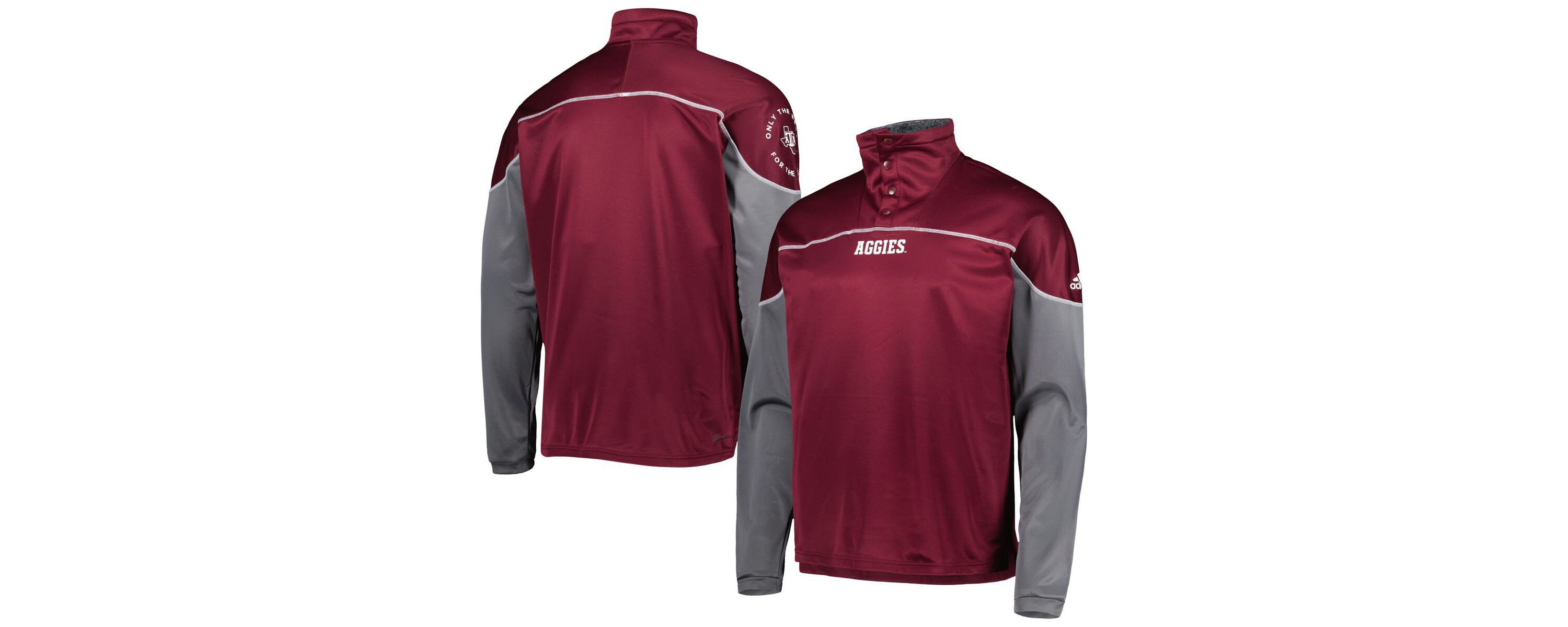NCAA Texas A&M Aggies AEROREADY Knit Quarter-Snap Jacket