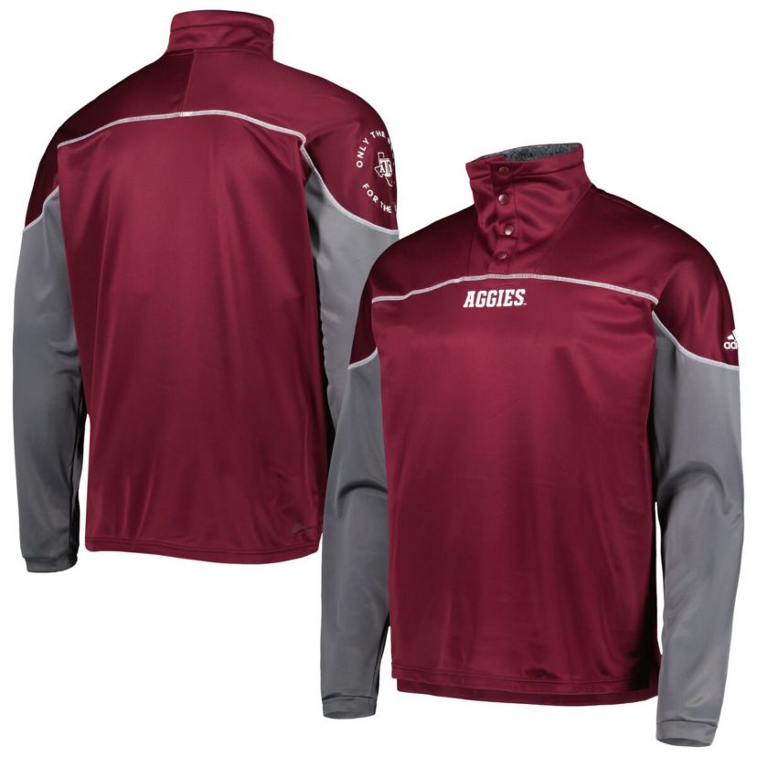 NCAA Texas A&M Aggies AEROREADY Knit Quarter-Snap Jacket
