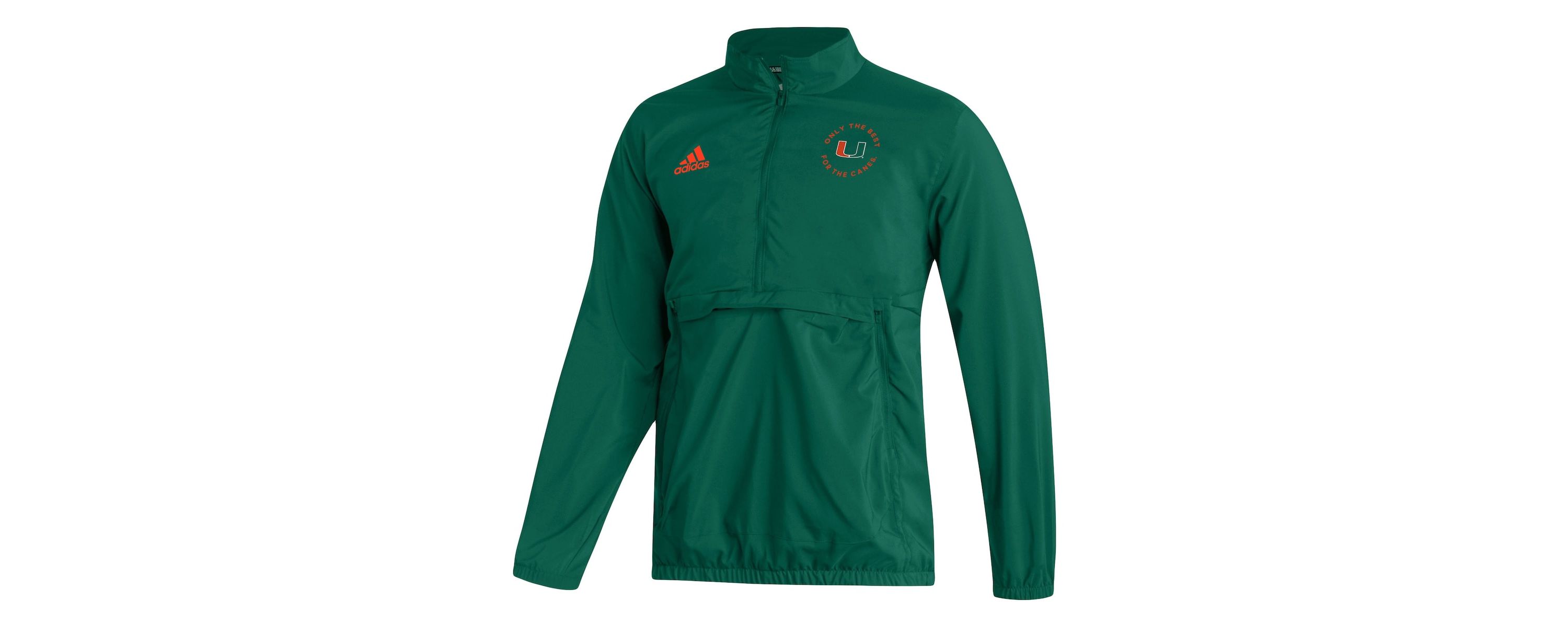 Miami (FL) Hurricanes NCAA Miami Hurricanes AEROREADY Half-Zip Jacket