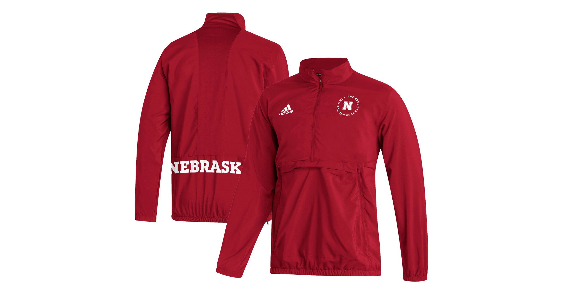 NCAA Nebraska Huskers AEROREADY Half-Zip Jacket
