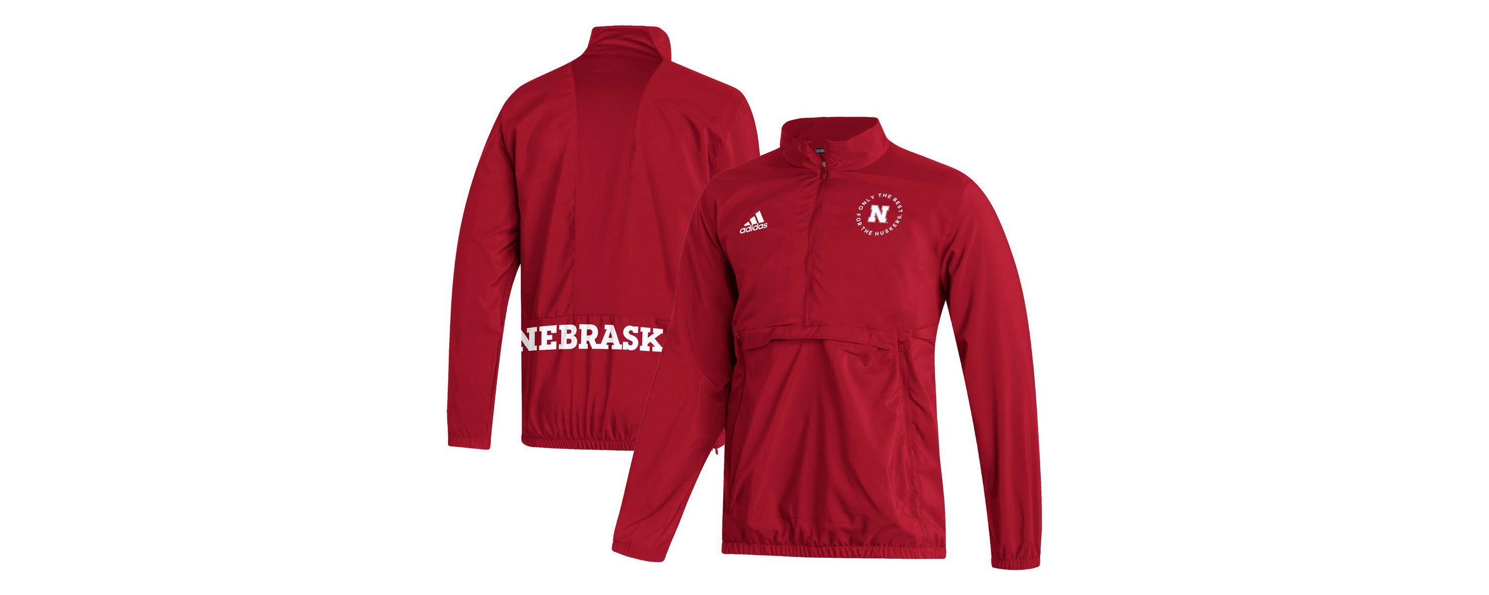 NCAA Nebraska Huskers AEROREADY Half-Zip Jacket