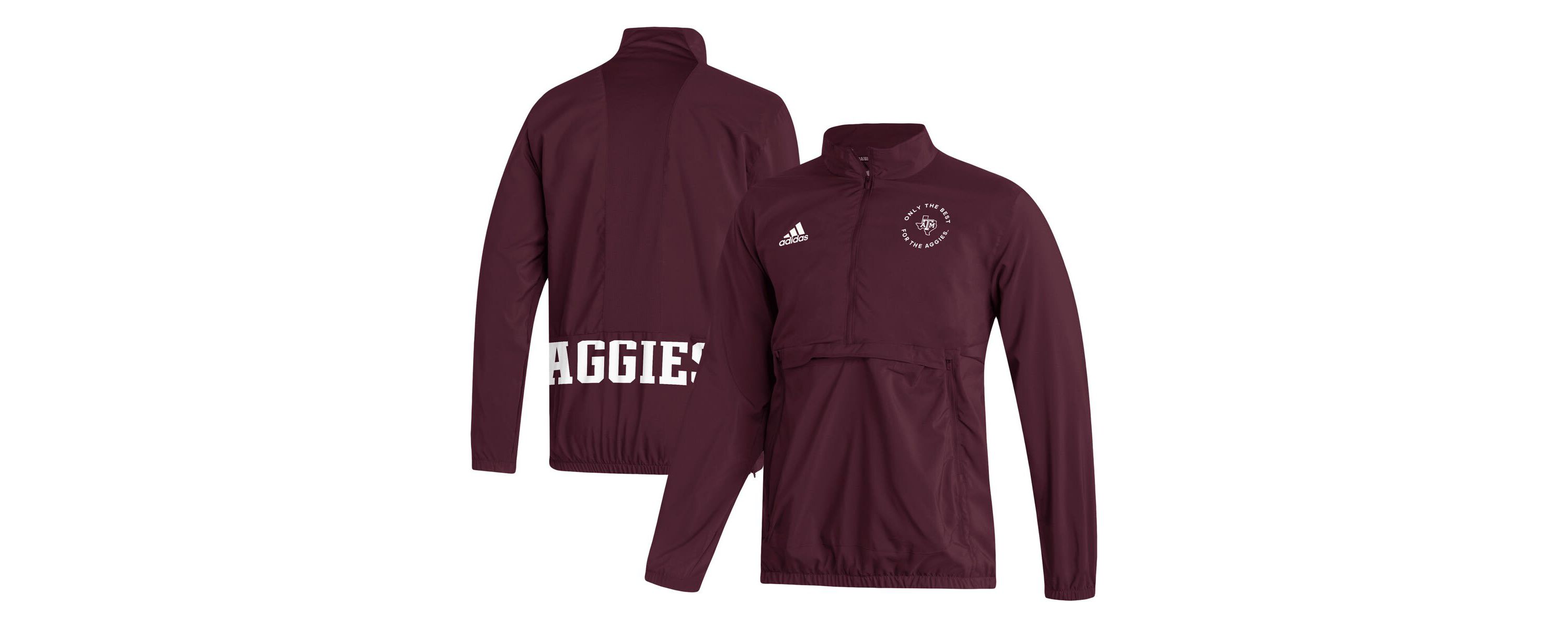 NCAA Texas A&M Aggies AEROREADY Half-Zip Jacket