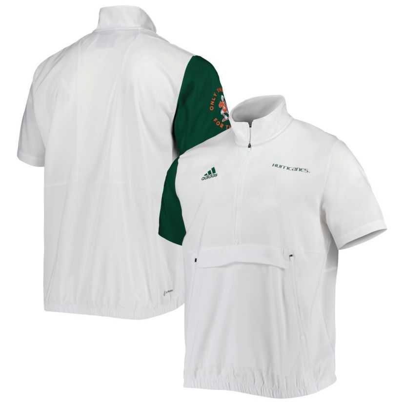 Miami (FL) Hurricanes NCAA Miami Hurricanes M STM AEROREADY Half-Zip Jacket
