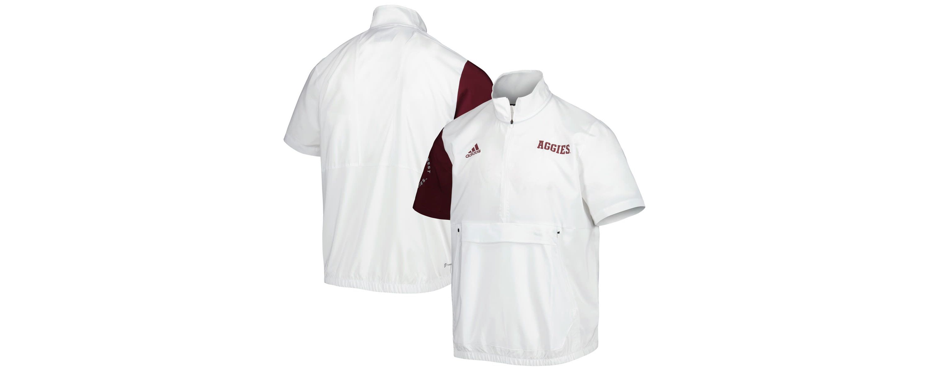 NCAA Texas A&M Aggies M STM AEROREADY Half-Zip Jacket
