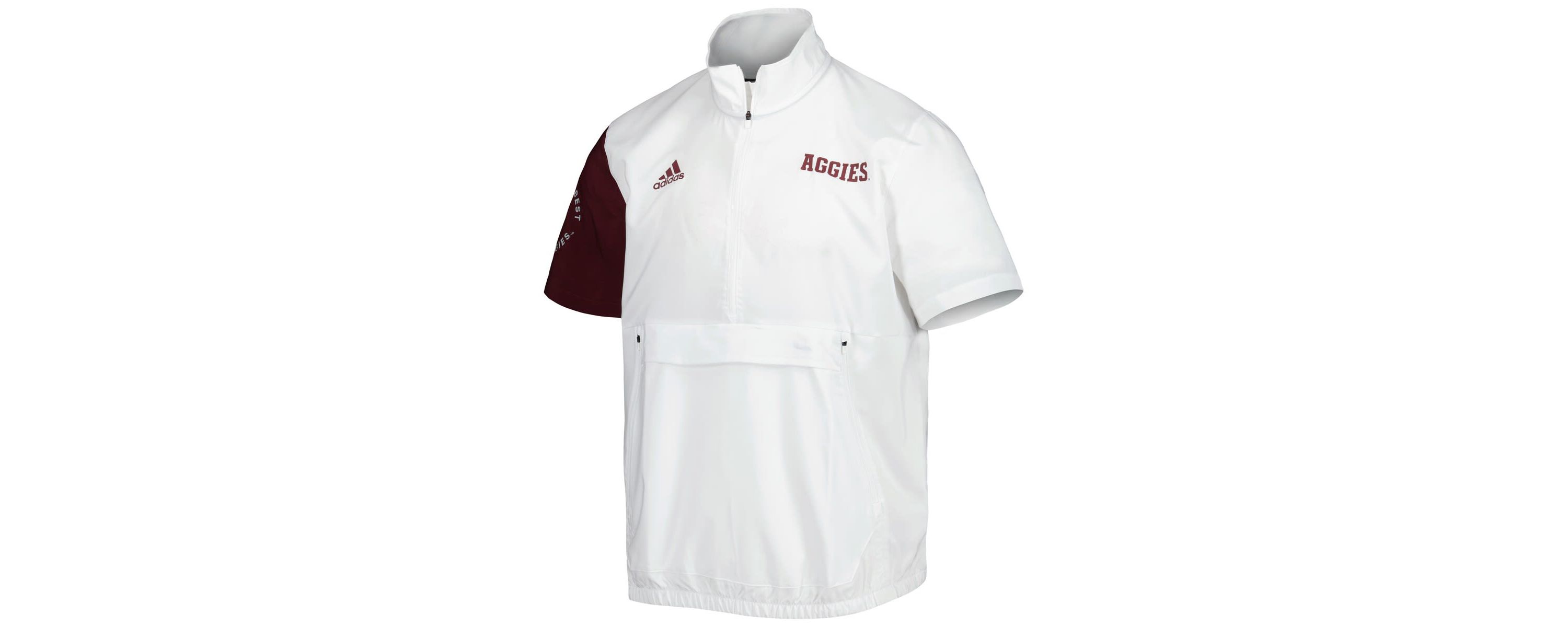 NCAA Texas A&M Aggies M STM AEROREADY Half-Zip Jacket