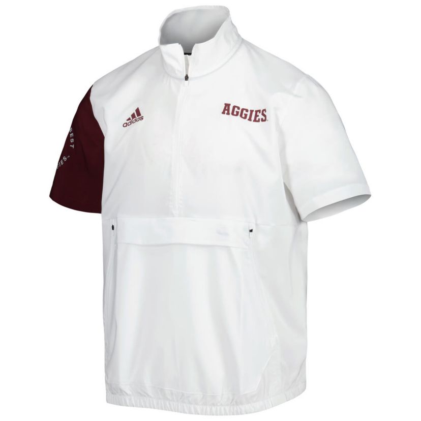 NCAA Texas A&M Aggies M STM AEROREADY Half-Zip Jacket
