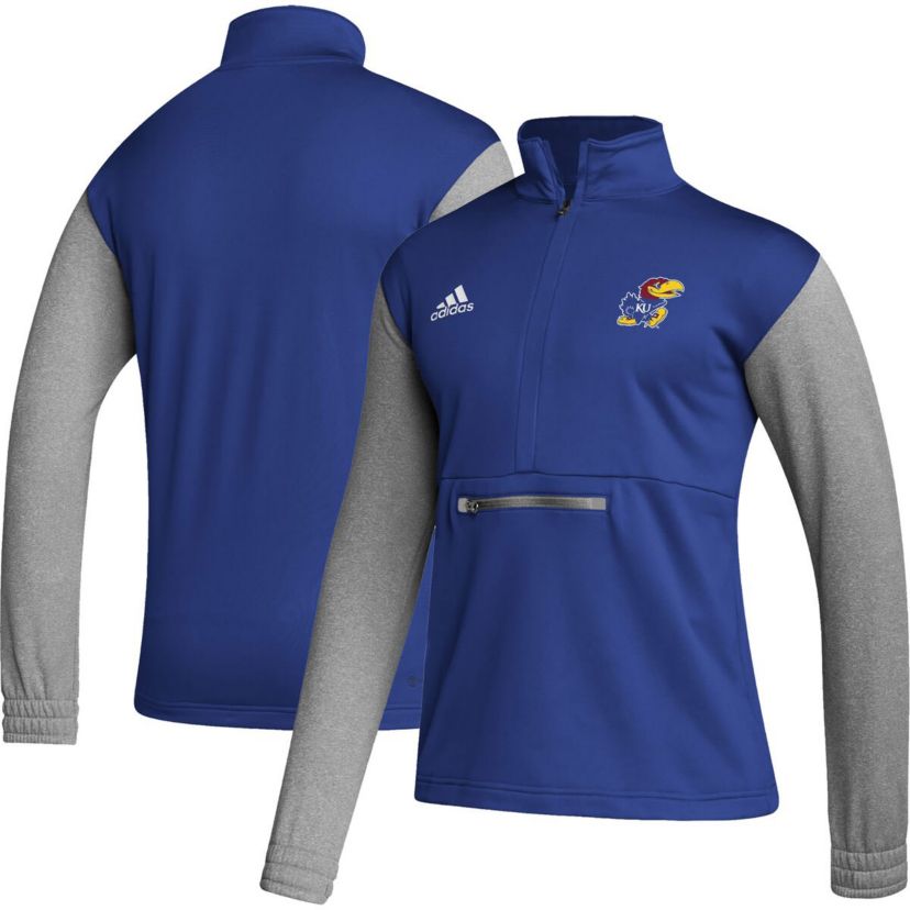 NCAA ed Kansas Jayhawks Team AEROREADY Half-Zip Top