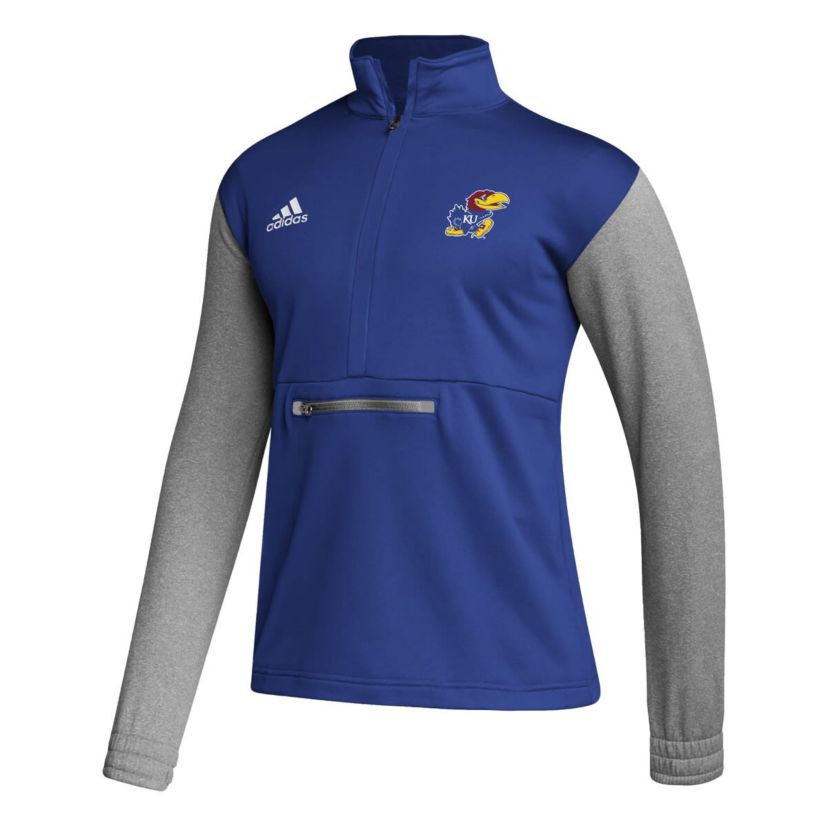 NCAA ed Kansas Jayhawks Team AEROREADY Half-Zip Top