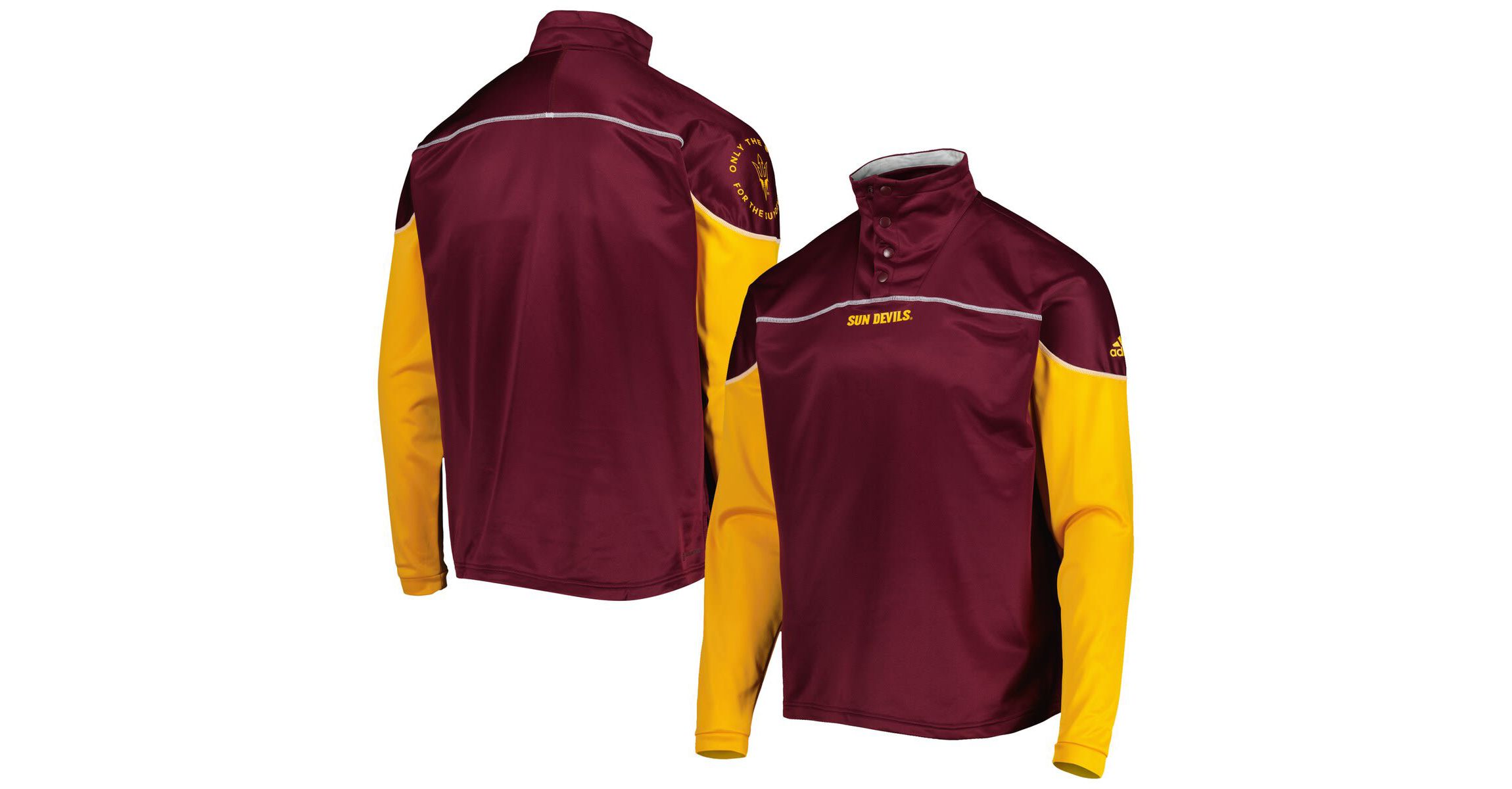 NCAA Arizona State Sun Devils AEROREADY Knit Quarter-Snap Jacket