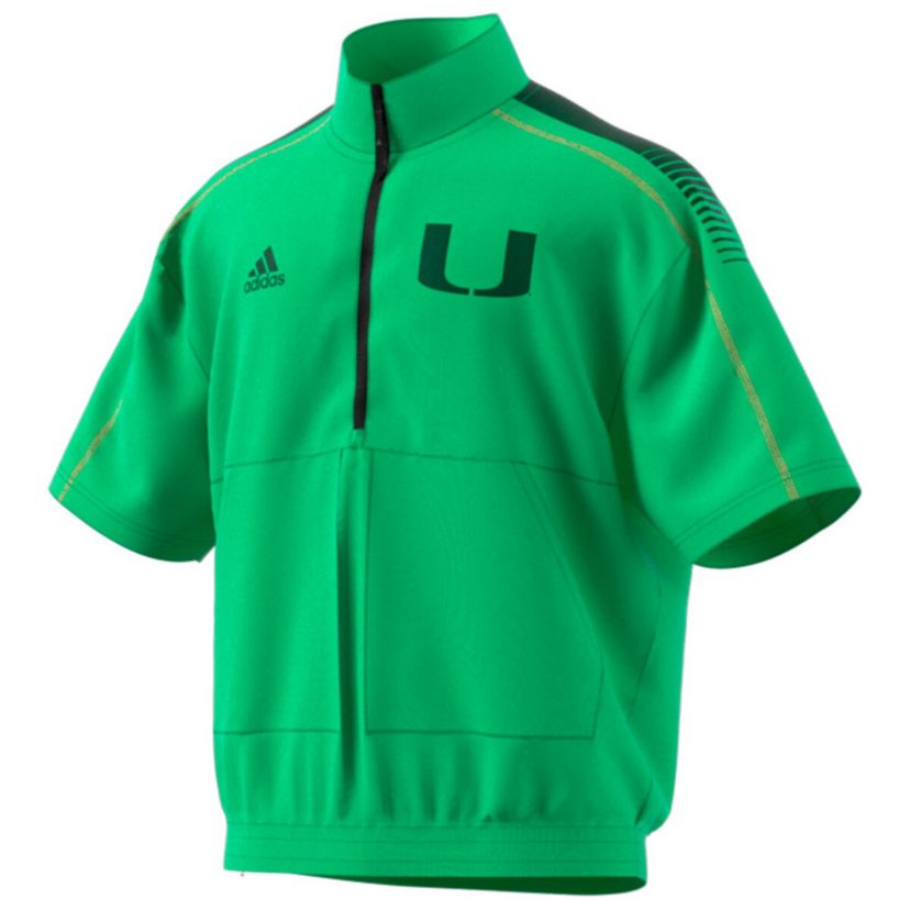 Miami (FL) Hurricanes NCAA Miami Hurricanes Miami Nights Strategy Half-Zip Short Sleeve Jacket