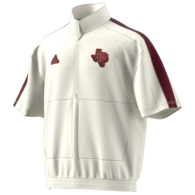 NCAA Texas A&M Aggies Strategy Pullover Half-Zip Short Sleeve Jacket