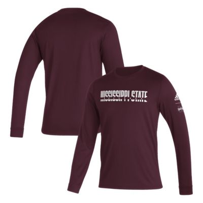 NCAA Mississippi State Bulldogs Sideline Locker Strikethrough Creator AEROREADY Long Sleeve T-Shirt