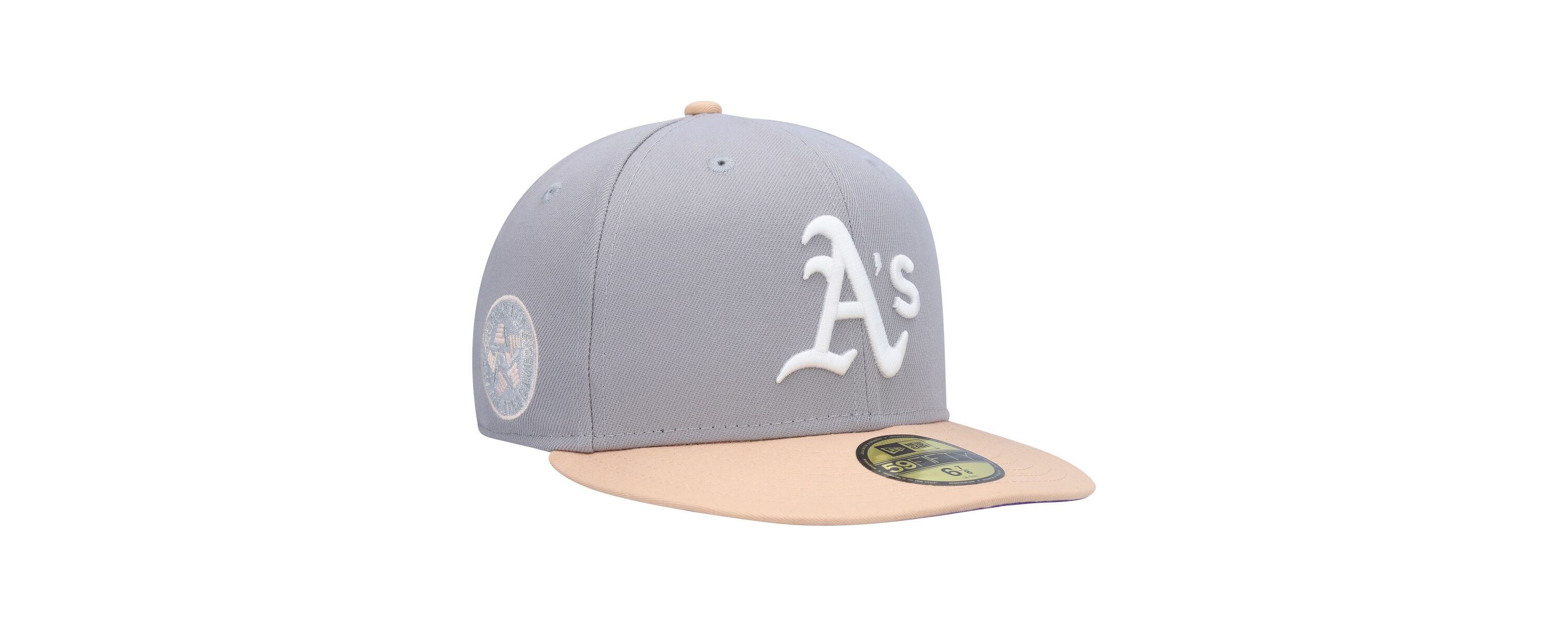 Oakland Athletics MLB Gray/Peach Athletics 1987 MLB All-Star Game Undervisor 59FIFTY Fitted Hat